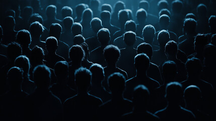 Psychedelic black, crowd of people