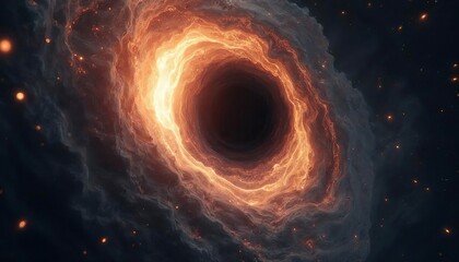 Obraz premium Astronaut to a black hole