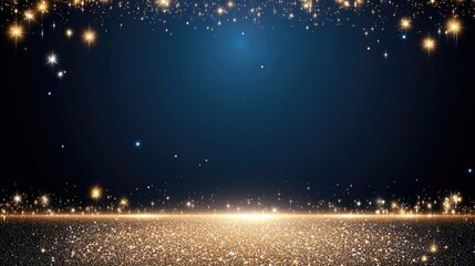 Enjoy the enchanting glow of golden glitter lights creating a luxurious atmosphere perfect for Christmas and New Year festivities