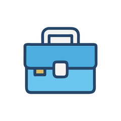  Elegant Briefcase with Handle Icon Illustration Design