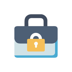  Creative Briefcase with Lock Icon Illustration Design