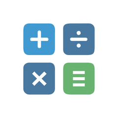 Fototapeta premium Elegant Calculator Buttons Icon Illustration Design