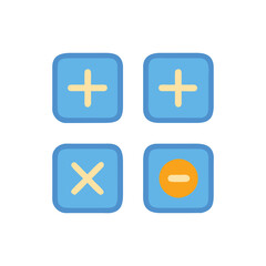  Creative Calculator Buttons Icon Illustration Design