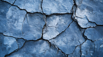 Obraz premium Abstract navy blue slate wall background with a cracked texture
