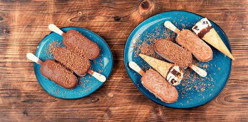 Ice cream stick placed.