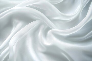 Obraz premium Flowing White Fabric Texture: Smooth, Elegant, Background, Abstract, Design