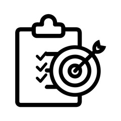 A checklist with a target graphic representing goal setting.