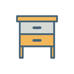  Stylish Compact Desk Drawer Icon Illustration Design
