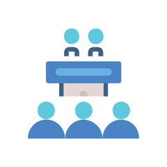  Dynamic Conference Stand Icon Illustration Design