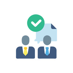  Stylish Corporate Approval Icon Illustration Design