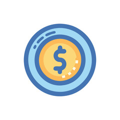  Dynamic Currency Coin Icon Illustration Design