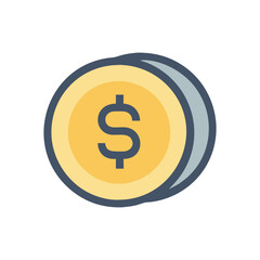 Obraz premium Minimal Currency Coin Icon Illustration Design