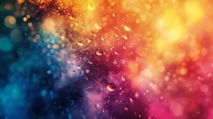 Naklejka premium Abstract vibrant lights in a colorful blurred bokeh style