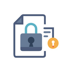 Creative Data Padlock Icon Illustration Design