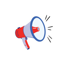 Vector megaphone announcement symbol art