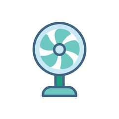 Obraz premium Creative Desk Fan Icon Illustration Design