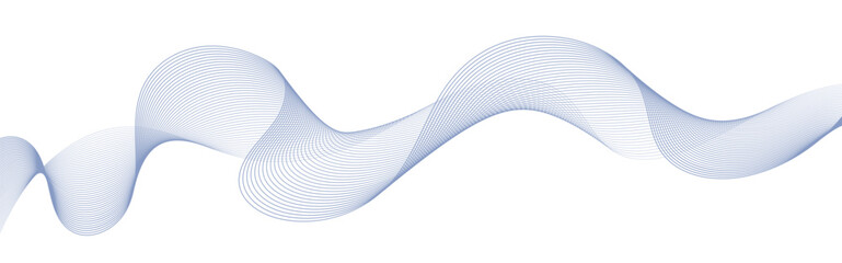 Abstract wave lines background, graphic thin curves design element, elegant flow backdrop. Curvy stripes making motion effect. Vector illustration.
