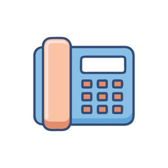  Minimal Desk Phone Icon Illustration Design