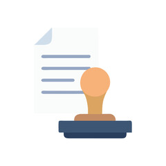  Dynamic Document Stamp Icon Illustration Design