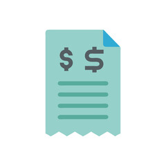  Stylish Dollar Receipt Icon Illustration Design