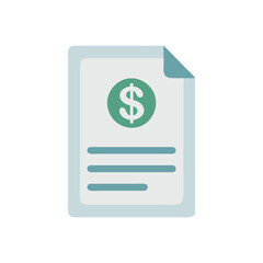  Minimal Dollar Sheet Icon Illustration Design