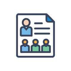  Dynamic Employee Roster Icon Illustration Design
