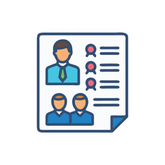 Fototapeta premium Stylish Employee Roster Icon Illustration Design