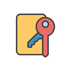  Dynamic Filing Key Icon Illustration Design