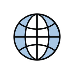  Dynamic Globe Grid Icon Illustration Design