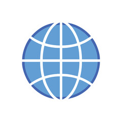  Stylish Globe Grid Icon Illustration Design