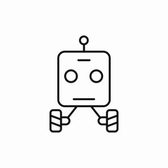 Fototapeta premium wheeled robot mobility device icon vector sign