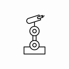 robot machine with rocket icon vector sign