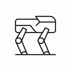 four-legged robot icon vector sign