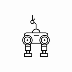 classic robot design technology icon vector sign