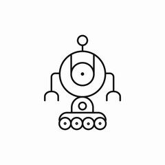mobile robot transportation system icon vector sign