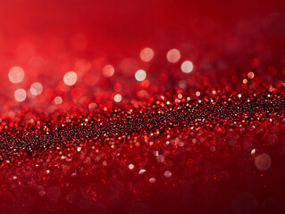 Horizontal deep scarlet bokeh sparkle glitter shine background soft blur light effects glowing texture