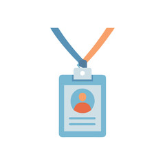  Employee Lanyard Icon Illustration Design