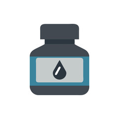  Classic Ink Bottle Icon Illustration Design