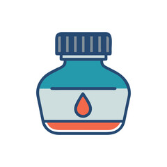  Artistic Ink Bottle Icon Illustration Design