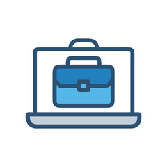 Fototapeta premium Creative Laptop Bag Icon Illustration Design