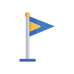  Dynamic Launch Flag Icon Illustration Design