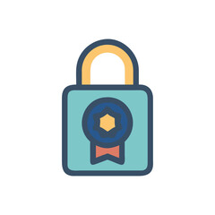  Dynamic Lock Badge Icon Illustration Design