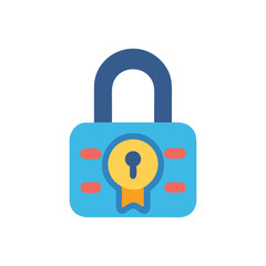  Minimal Lock Badge Icon Illustration Design