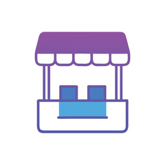  Stylish Market Bar Icon Illustration Design