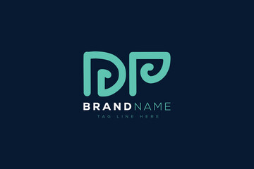 D and P logo design.  DP abstract Letters Logo Monogram. This logo design is the process of creating a visual symbol that represents a brand, company, or individual.