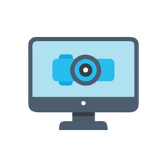  Stylish Monitor Webcam Icon Illustration Design