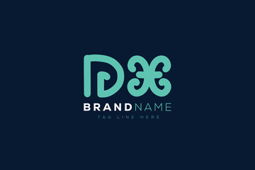 D and X logo design.  DX abstract Letters Logo Monogram. This logo design is the process of creating a visual symbol that represents a brand, company, or individual.