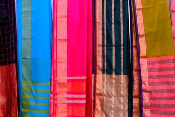 Hand Weaving Silk and Handloom Sarees, saree with golden details, woman wear on festival, ceremony...