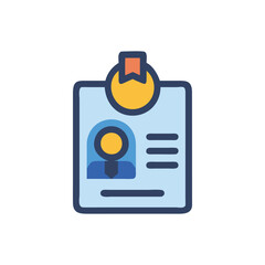  Stylish Office Badge Icon Illustration Design