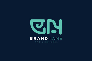 E and N logo design.  EN abstract Letters Logo Monogram. This logo design is the process of creating a visual symbol that represents a brand, company, or individual.